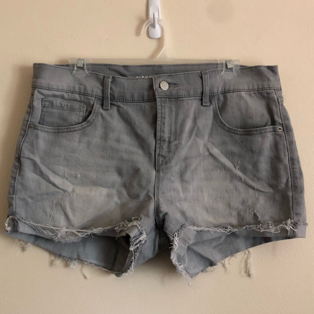 Grey Denim Shorts